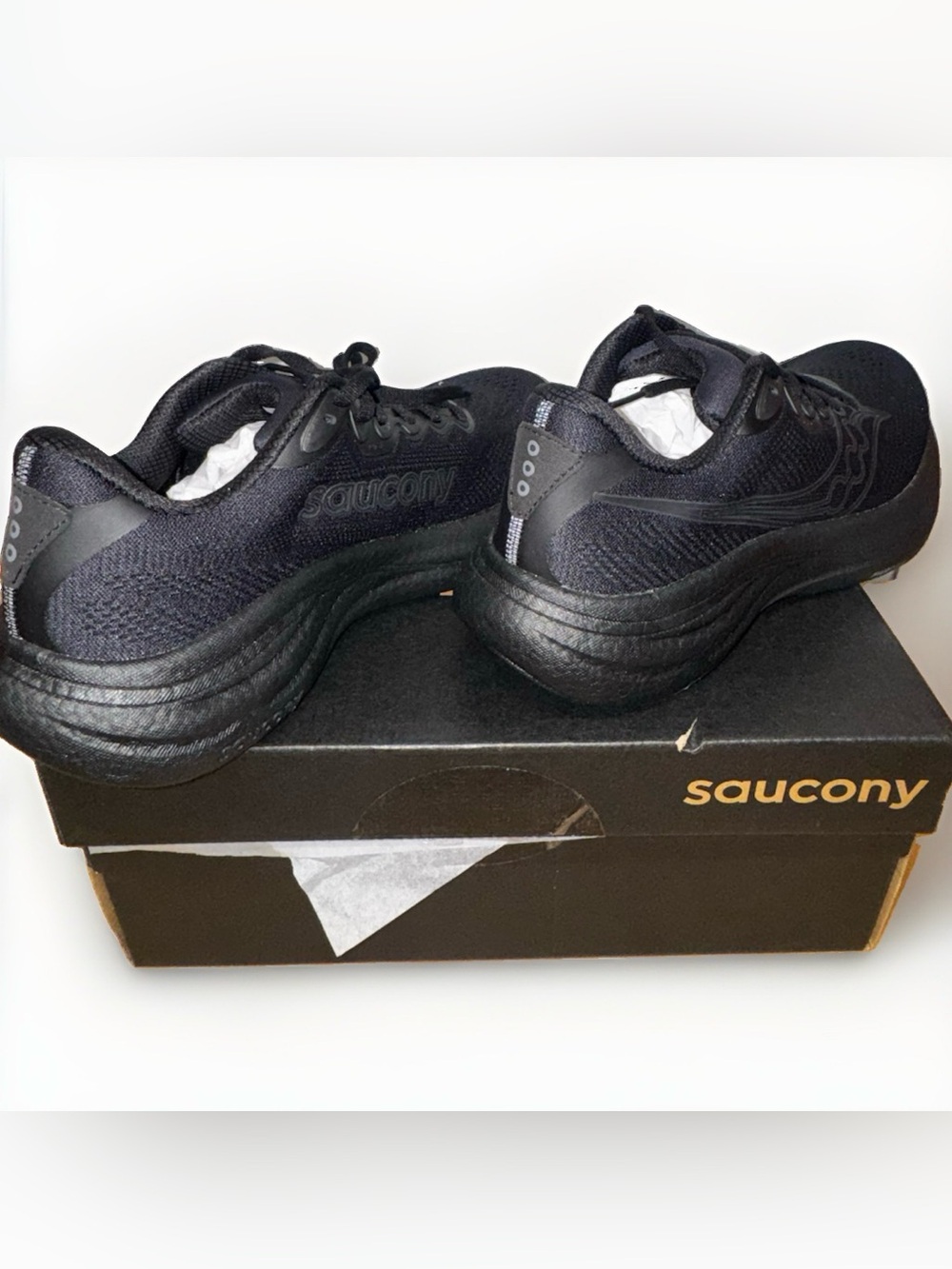 *NEW* Saucony Ride 19 Triple Black Women's Running Shoes Size 10 (S11055-101)